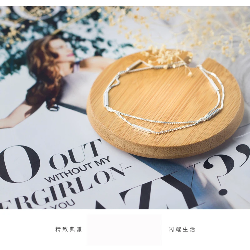 Женские двухслойные ножные браслеты Trustdavis подарочные украшения из