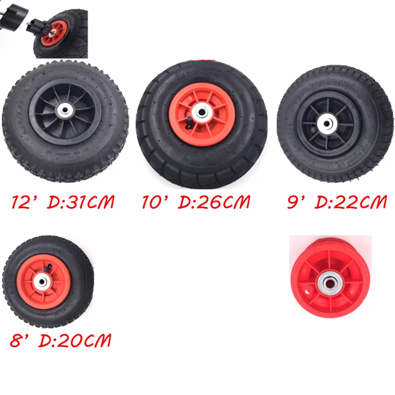 Резиновая надувная байдарка тележка для каноэ колеса 8/9/10/12 дюйма аксессуары шин