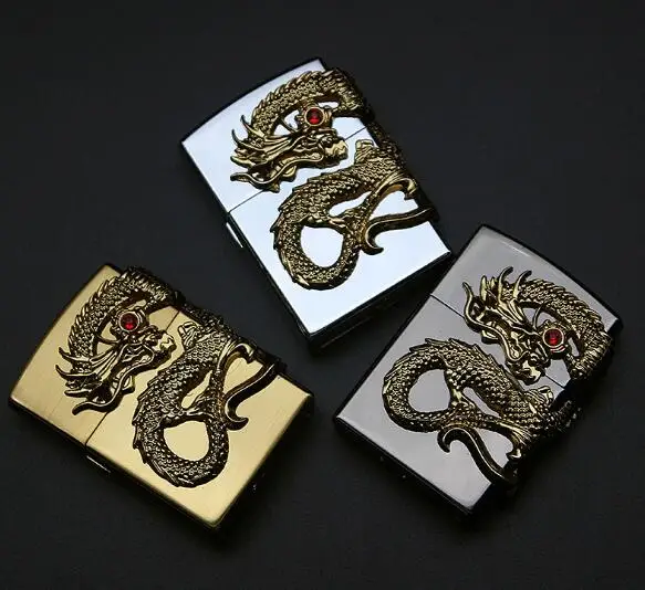 Jinlong масляная надувная зажигалка с открытым огнем|Зажигалки| |