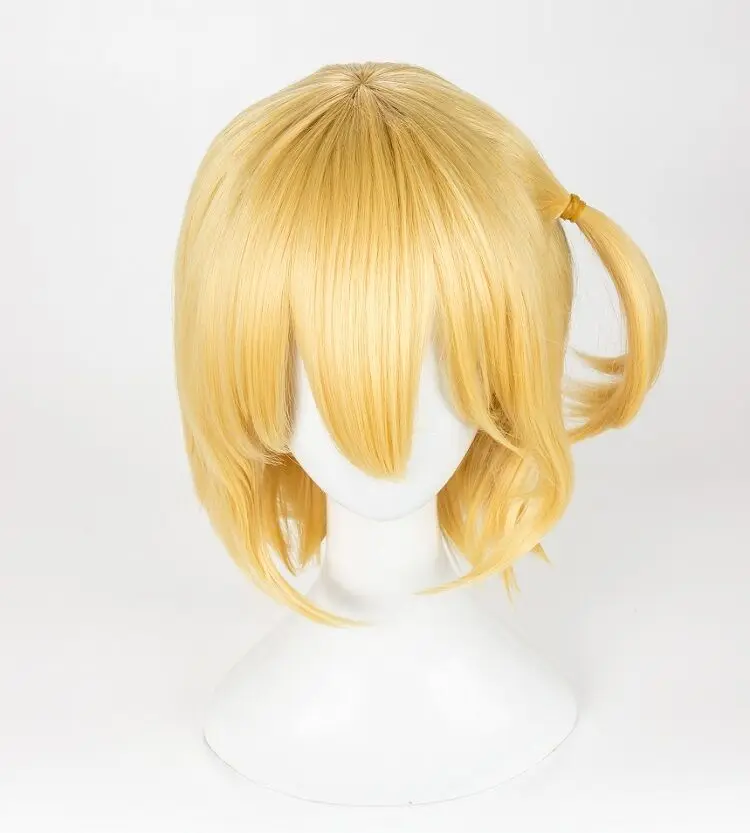 Haikyuu! Hitoka Yachi Wig Косплей парик короткий золотой + бесплатная шапочка для