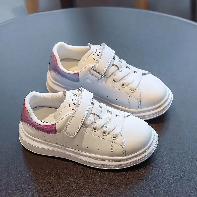 

Girls Korean Style Sneakers Spring 2021 New Single Shoes Children's Fashion Sports Shoes Boys All-match White Shoes