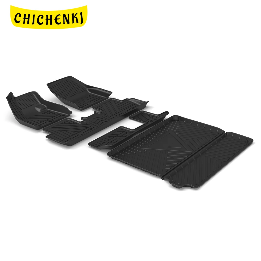

For Peugeot 5008 T87 2017-2020 Car Floor Mats All-Weather TPE Foot Mats Odorless Pad Waterproof Tray Mat Interior Accessories