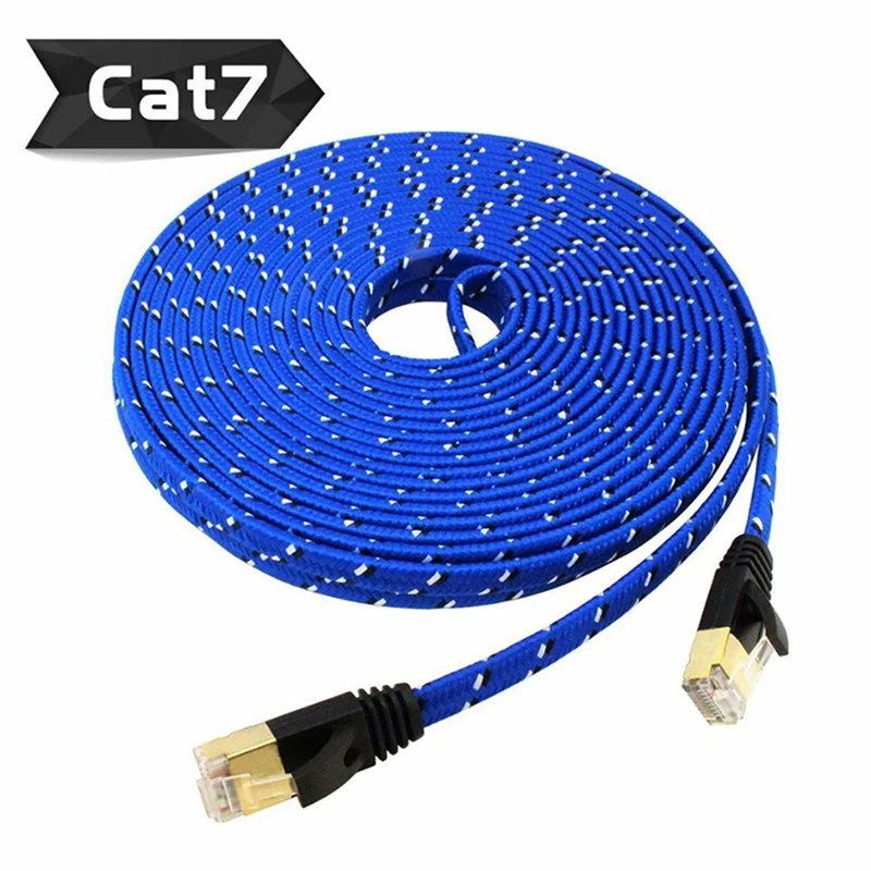 10 м 15 20 30 CAT7 UTP плоский кабель кабели Ethernet сетевой RJ45 патч корд Lan для маршрута