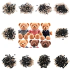 100 шт.пакет DIY игрушки куклы глаза черный Пластик Безопасность глаза куклы кукла с шайбами