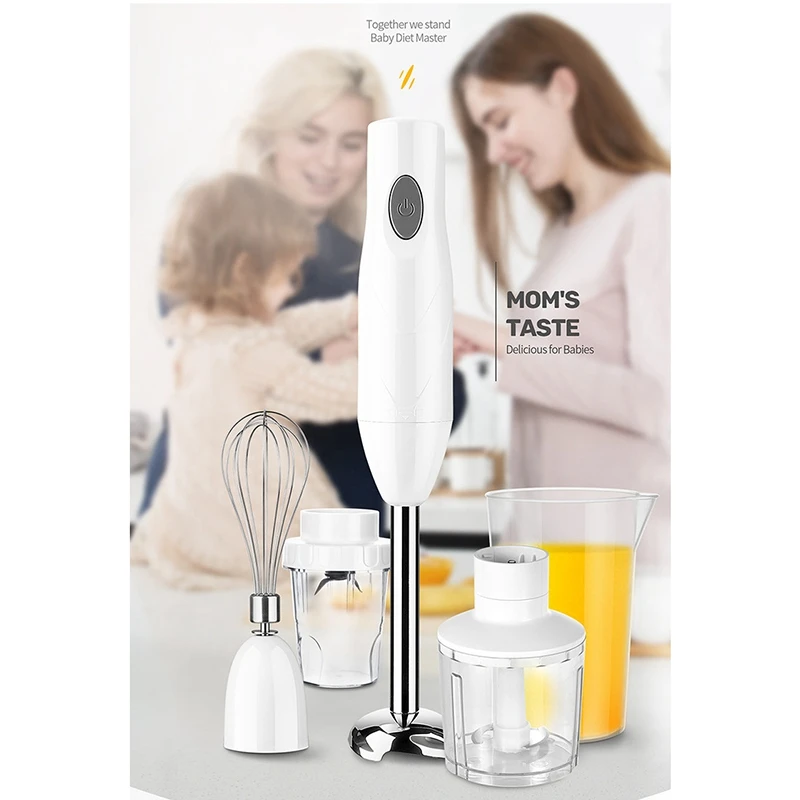 

5 In 1 Electric Hand Blender Food Mixer Kitchen 150W Vegetable Meat Grinder 600Ml Baby Food Maker Fruit Blender-EU Plug