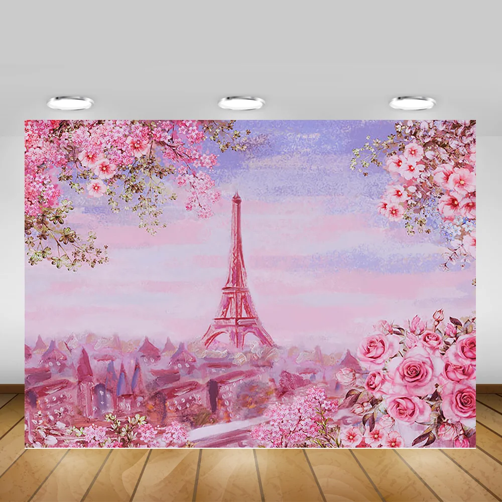 Свадебный свадебный фон для фотосъемки невесты розовый стиль весенний