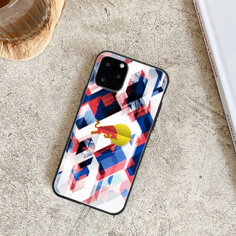 

RED Energy Drink Bull Racing Black Soft Phone Case For Iphone 6 6s 7 8 Plus XR X XS XSmax 11 12 Pro Mini Max