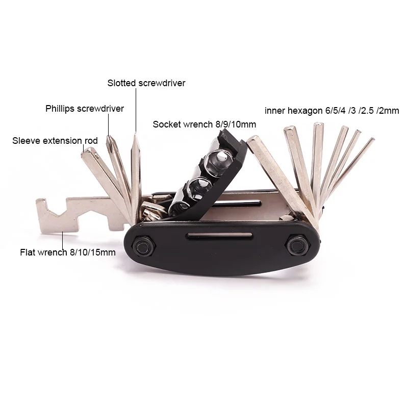 Набор инструментов для ремонта велосипедов 15 в 1 шестигранный ключ отвертки