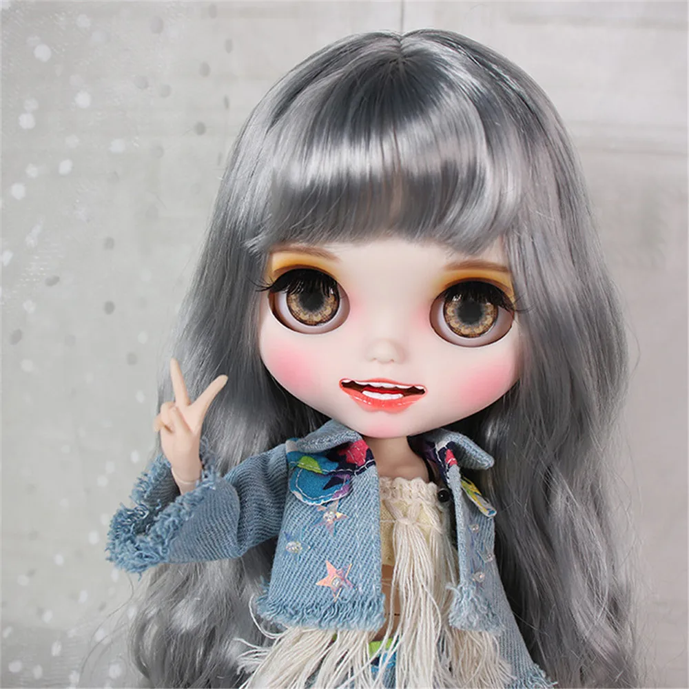 Кукла Blyth ледяная DBS белая кожа резные губы матовая индивидуальный дизайн лицо