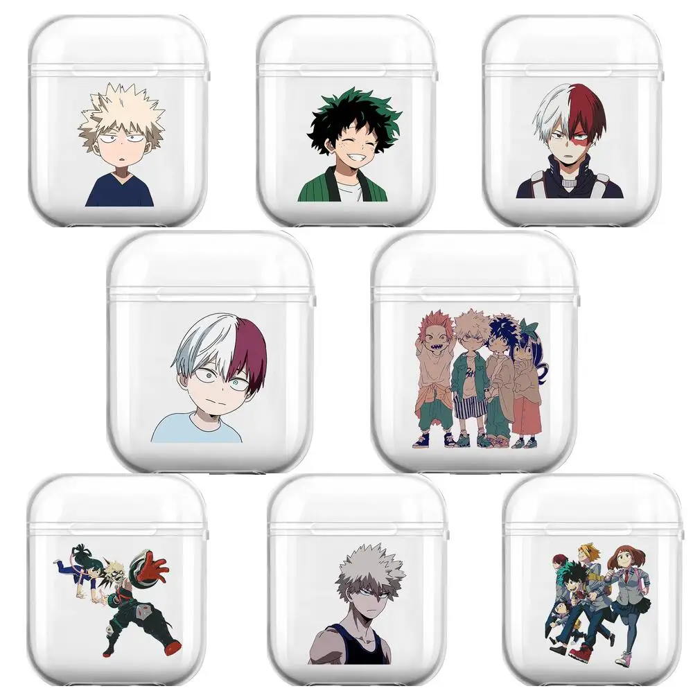 

My Hero Academia Soft Silicone Cases For Airpods 1/2 Protective Bluetooth Wireless Earphone Cover For Air Pods Charging Box Bag
