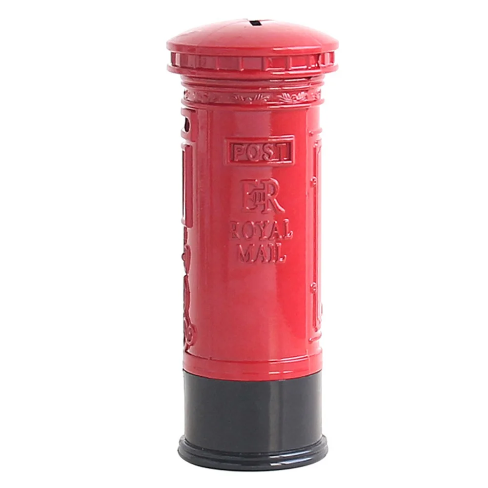 

1pcs Piggy Bank Retro Metal Money Box Retro Mailbox Telephone Booth Money Container for Toy Gifts for Children Boys Girls