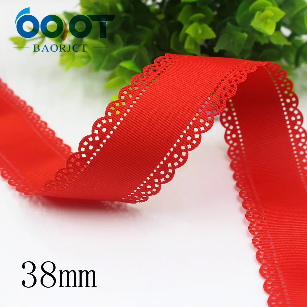 I-19407-896 OOOT BAORJCT I-19407-882, 10 ярдов, горячая Распродажа 38 мм полые цветы сплошная корсажная лента ленты, DIY ручной работы материал, аксессуары для одежды - Цвет: I-19407-896