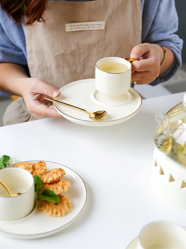 Роскошный креативный Европейский керамический набор кофейных чашек латте