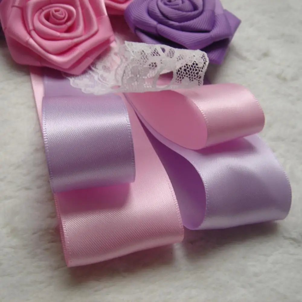 (5 ярдов/партия/цвет) Смешанные односторонние атласные ленты украшения для