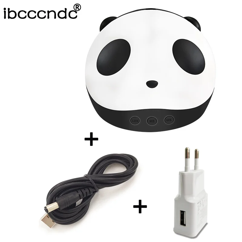 2 Panda УФ-светодиодный светильник для ногтей 36 Вт, Сушилка для ногтей, маникюрные лампы, двойной светильник, автоматическая сушилка для движения, отверждающий Гель-лак, лак с 3 таймерами - Цвет: 2