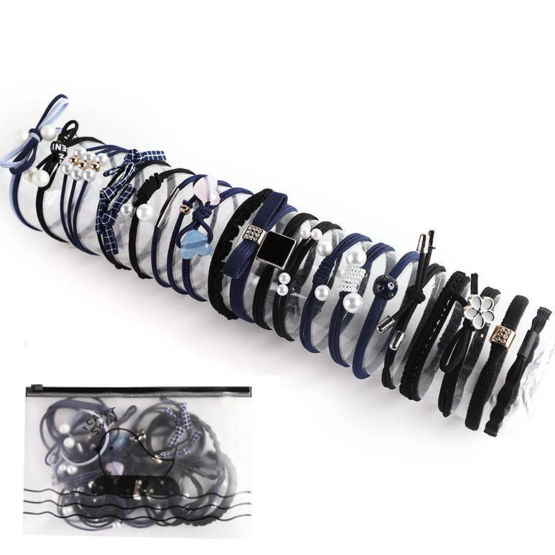 20/8 шт./комплект Модная женская резинка для волос с цветочным рисунком решетчатые