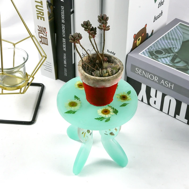 

Potted Plant Stand Crystal Epoxy Resin Mold Flower Pot Support Holder Silicone Mould DIY Crafts Decoration Jewelry Casting Tools