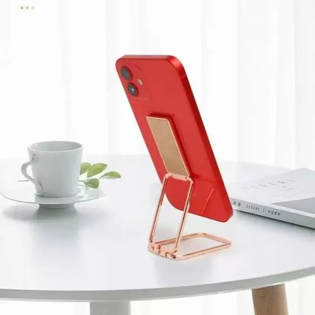 

Double Magic Magnetic Car Phone Holder Stand For IPhone 12 Metal Phone Holder Foldable Desk Stand For Mobile Phone Universal