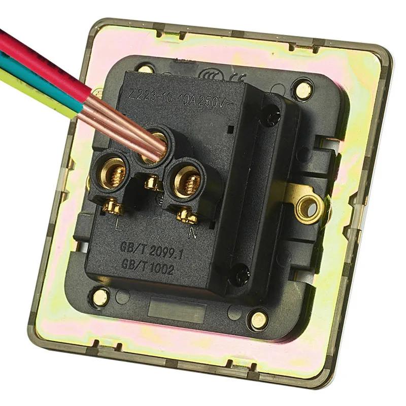 1-4 клавиши 2-сторонний 86 Тип черная панель из нержавеющей стали ретро латунный