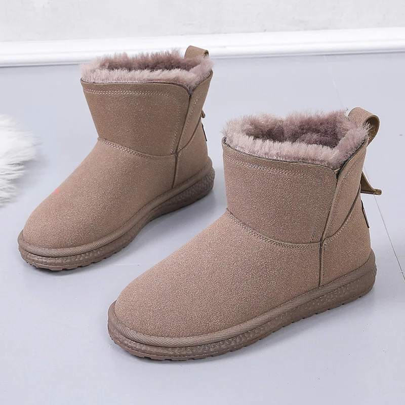 

Женские зимние ботинки, новые стильные короткие ботинки на толстой хлопковой подошве, короткие ботинки с бархатной подкладкой для осени и з...