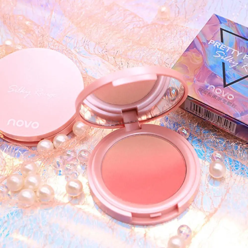 4 цвета румяна персикового красная Румяна пудра палитра 3D контур скульптор лица