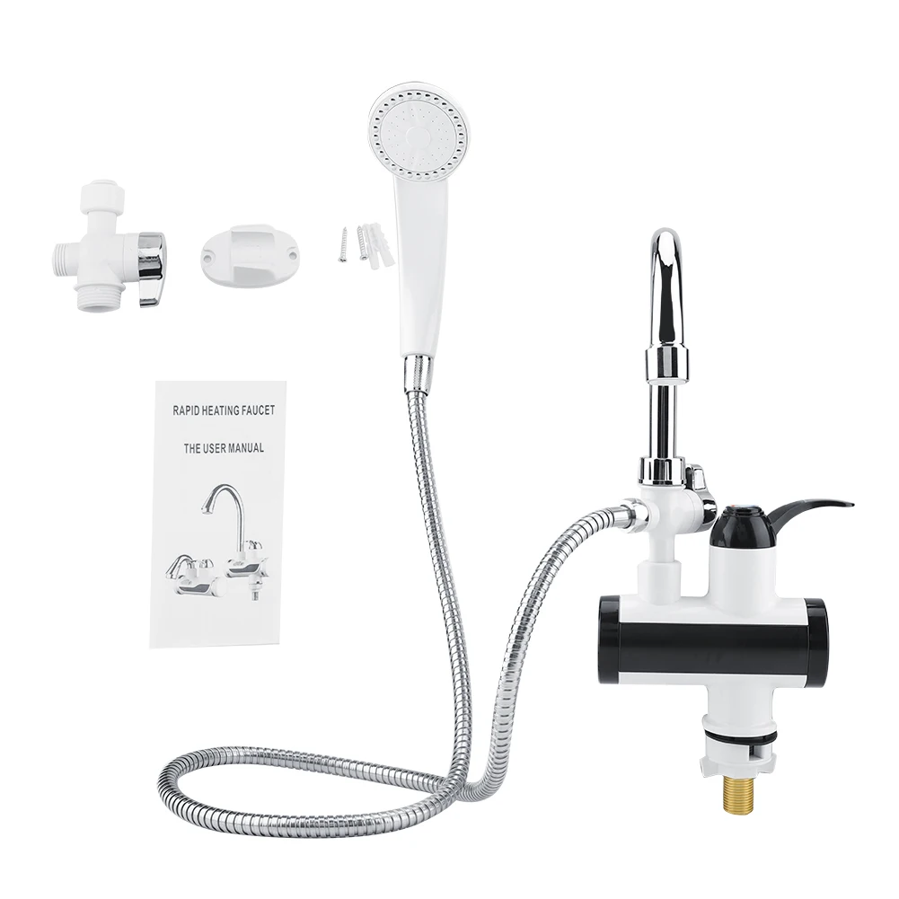 

Instant Hot and Cold Water Dispenser Heater Heating Faucet Temperature Display + Shower head