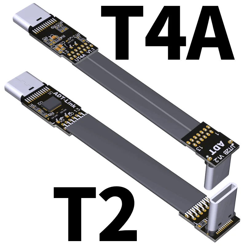 Плоский Удлинительный кабель USB 3 1 типа C к type 10 Гбит/с складной 90 градусов мужской
