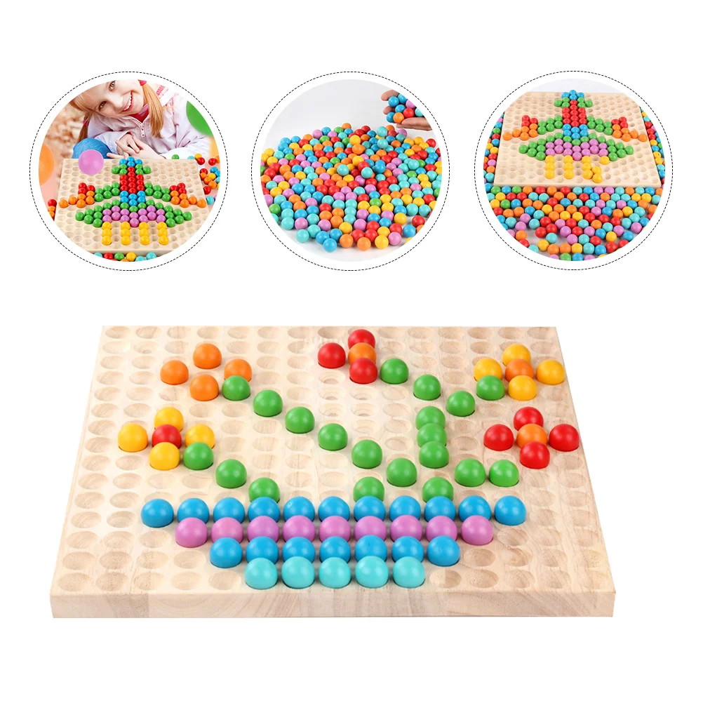 

1 Set of Wooden Balls Puzzle Baby Early Educational Toys for Children Toddlers