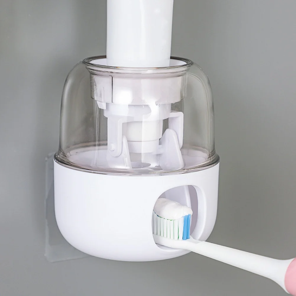 

Automatically Squeeze Toothpaste Dispenser Wall Mount Waterproof Durable for Kids Family Washroom Bathroom
