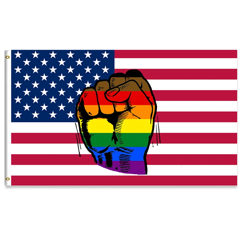 

Flag of USA Bandera Gay Banner Rainbow LGBT Flags 60x90cm/90x150cm/120x180cm/150x240cm 100D Polyester Brass Grommets