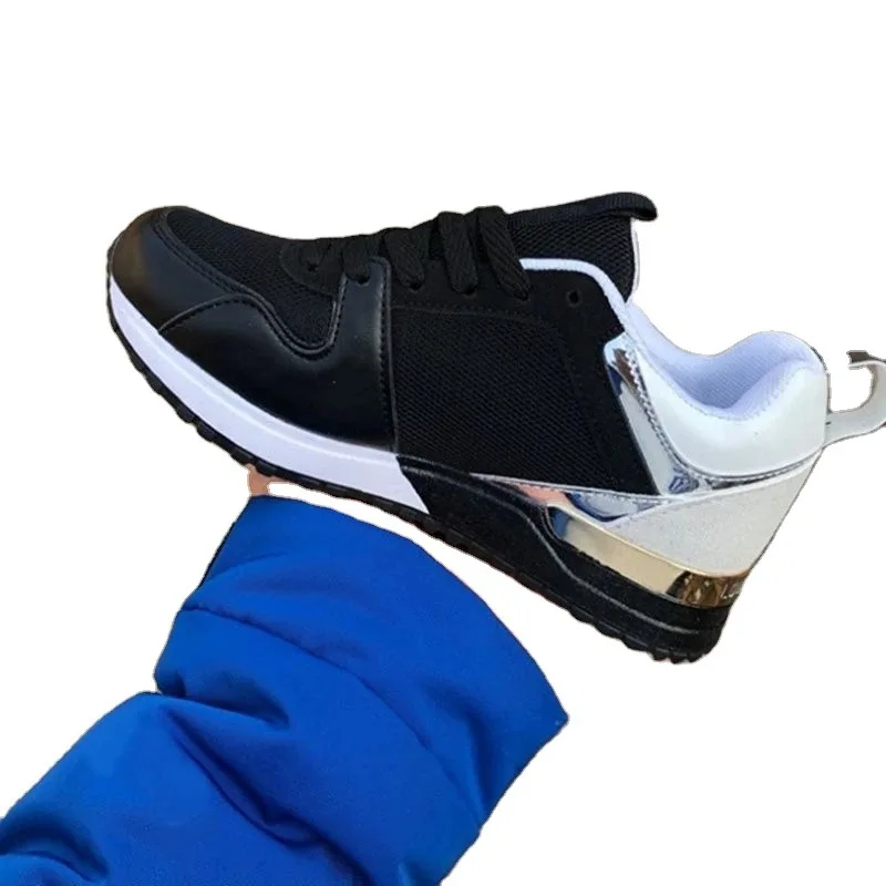 

Large Size Women Sneakers Breathable Running Shoes Outdoor Sport Comfortable Woman Walking Mesh Flats Lace-up Lady Trainer Shoes