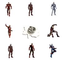 disney marvel avengers iron man acrylic lapel pins epoxy resin badges brooches for boys men fashion accessories jewelry xds441