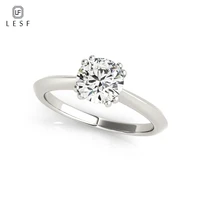 lesf rings 925 sterling silver engagement jewelry 1 carat moissanite diamond wedding finger rings for women