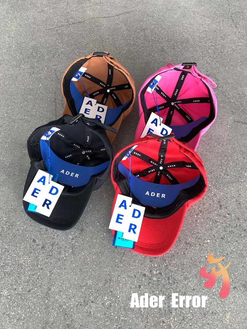 

Adererror Baseball Caps Men's Women's Ader Zigzag Fold Line Embroidery Tassel Patch Baseball Cap Adererror Fashion Couple Hat