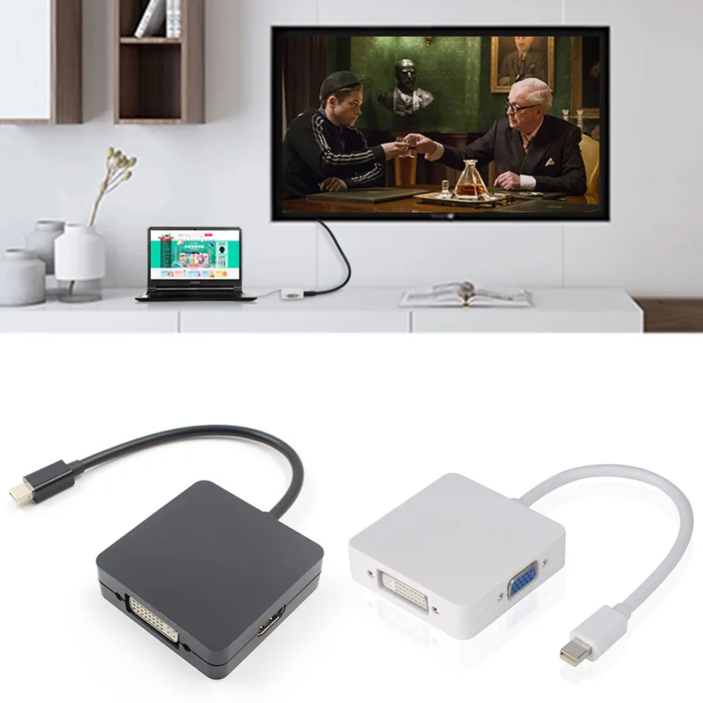 Мини порт дисплея DP в HDMI совместимый VGA DVI черный для Microsoft Surface pro 1 2 3 4|Кабели VGA| |