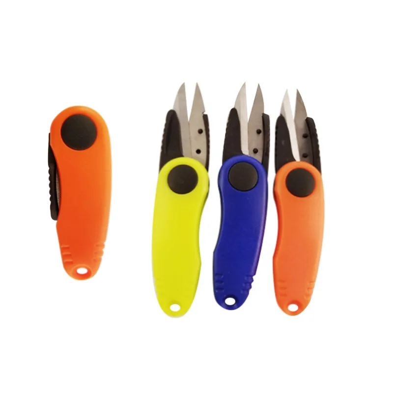 

Multifuctional Scissor 7.5*3.1cm Stainless Steel Fish Use Scissors Foldable Clipper Fishing Scissor Fishing Tackle J042