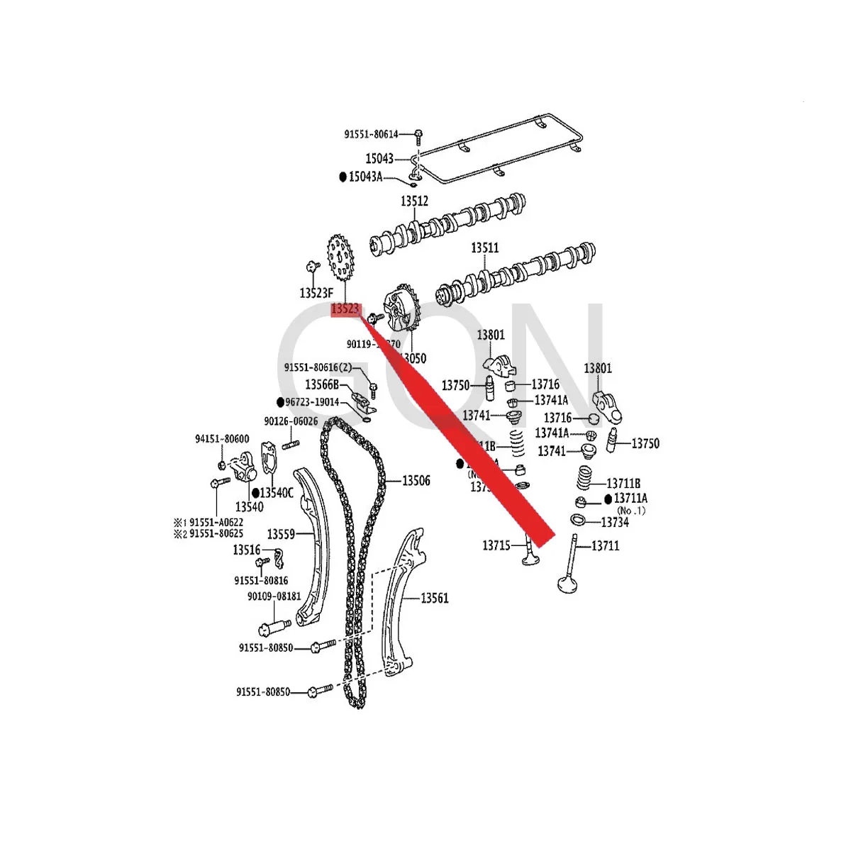 Зубчатый Вал или Звездочка распредвала 1995-игрушка ota CRO WNC OMF ORT INN OVA HIL UXS URF для TUN ER