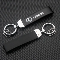 pu leather car keychain 3d metal keyrings auto logo badge printed key chains for lexus nx300 sport es ls is gs300 lc rc gc rx350
