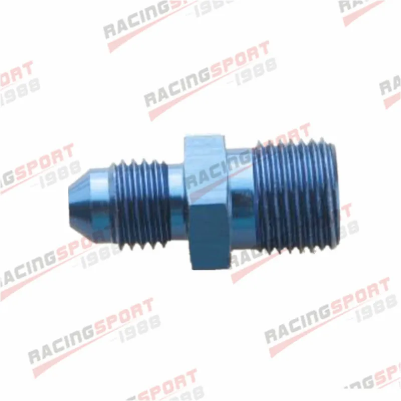 

4AN AN-4 Flare To M14x1.5 (mm) Metric Straight Flare Male Fitting Adapter Blue