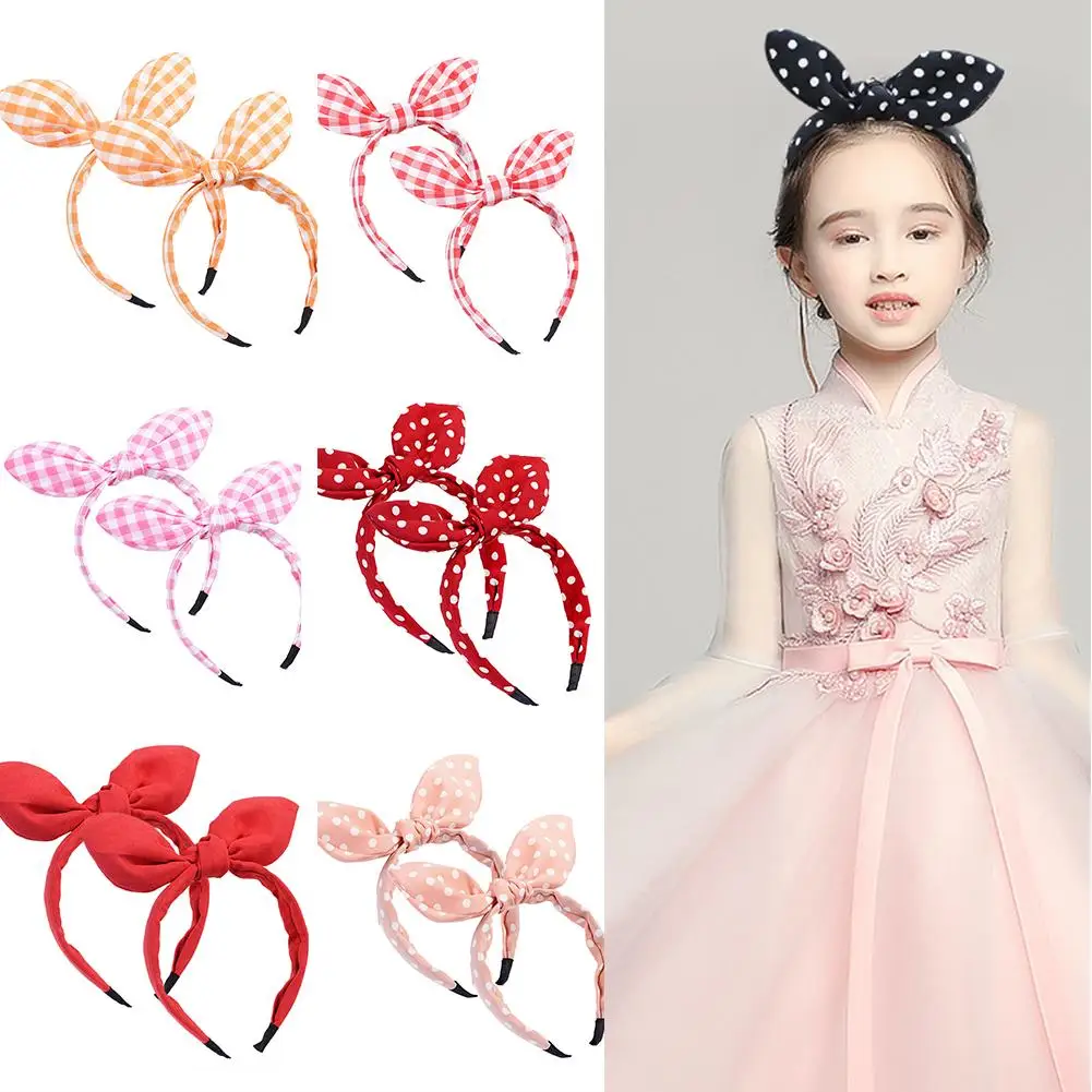 

2PCS Kids Girls Hair Hoop Headband Korean Style Striped Fashion Children's Fabric Hair Band For Children Hair Accessories