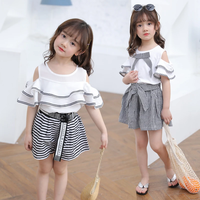 Новинка 2020 летние комплекты для девочек комплект детской одежды из двух