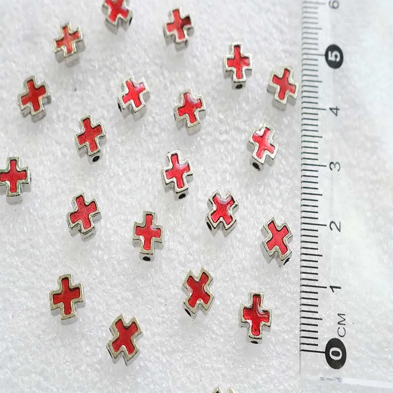 Миниатюрные разноцветные Полые бусины в форме Креста очаровательные для