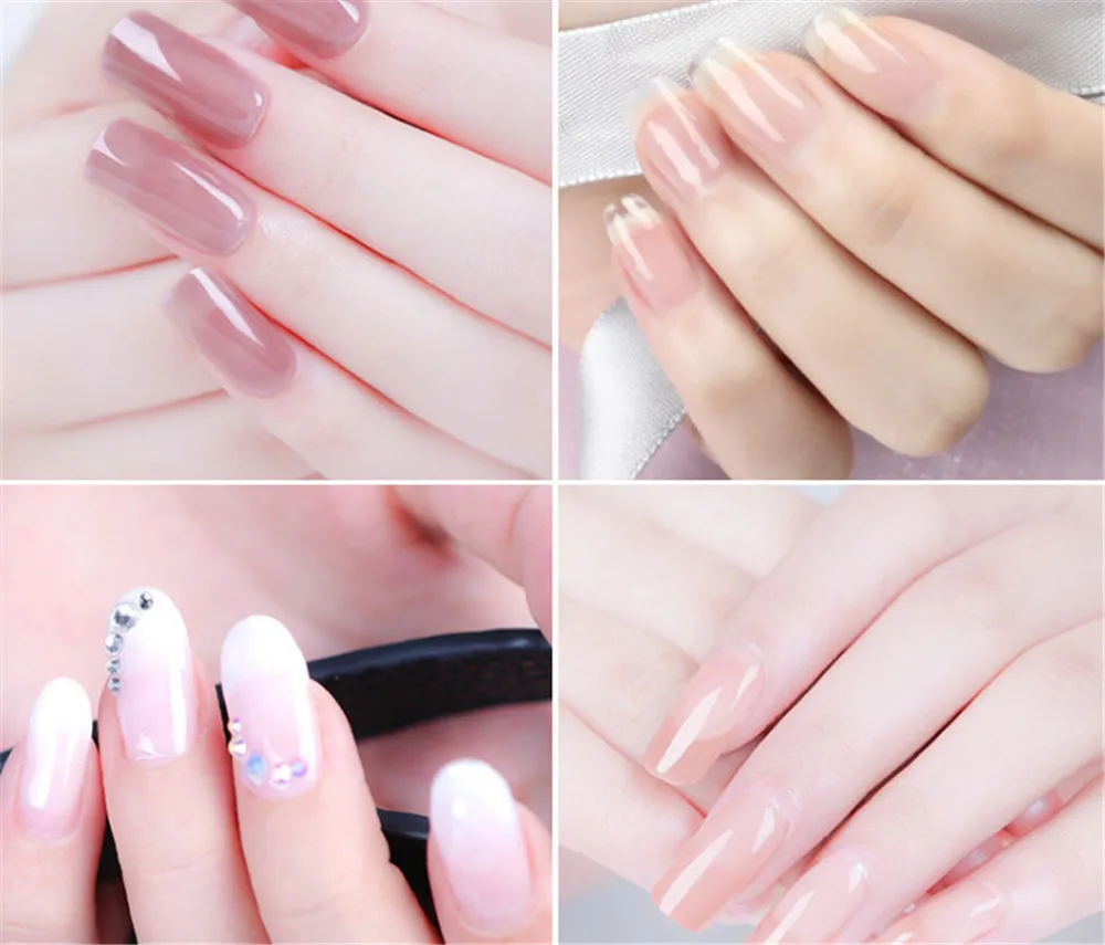 ENASUI Quick Extension Nail Gel Nail Builder Extend Gel Led Lamp 9Pcs/Kit Pink UV LED Gel Poly Polish Building Soak off Gel Kit