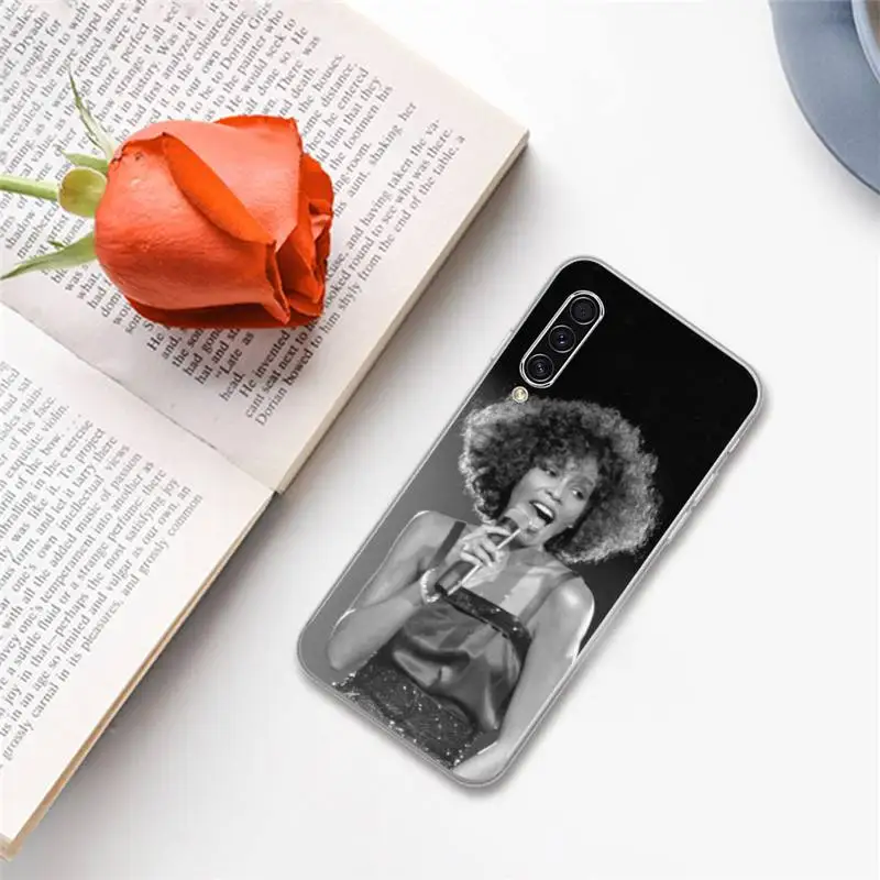 

Sexy Singer Whitney Houston Phone Case For Samsung A S M Note 9 10 20 fe 21 71 30 ultra plus 5g 11 31 51 s