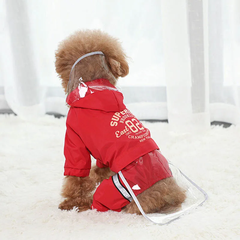 

Dog Raincoat Waterproof Reflective Jacket Small Large Dogs Water Resistant Clothes Fashion Breathable Pet Coat For Rainy Day