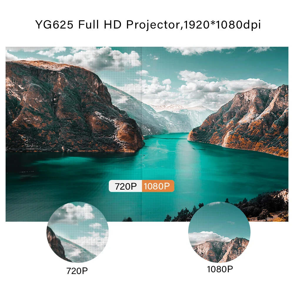 Светодиодный проектор Everycom YG625 с ЖК-дисплеем 1080P 7000 люмен Поддержка Bluetooth Full HD USB