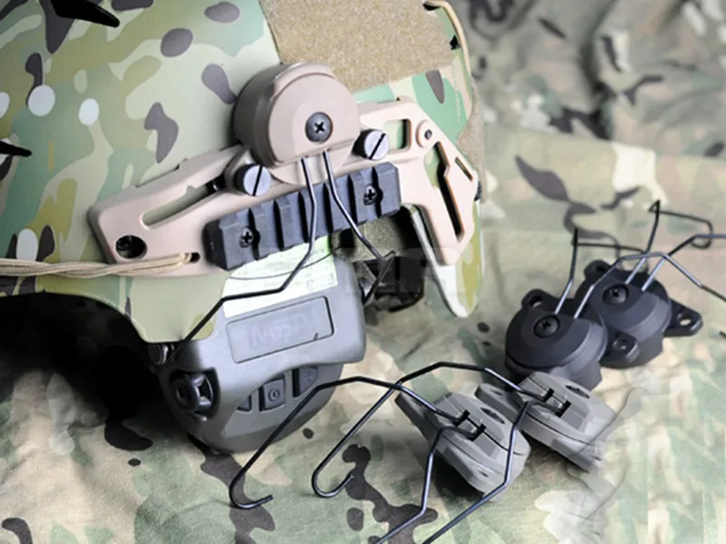 Тактический военный противоударный шлем Z рельсовый адаптер мягкий чехол