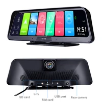 10 inch car reariew mirror 4g gps navigator android 8 1 dash cam video recorder fhd 1080p adas wifi dual lens remote view camera