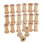 20 шт. винтажные пустые катушки из натурального дерева, катушки для катушек, инструмент для шитья, рукоделия, Проволочная лента для рукоделия, валик для самостоятельной покраски