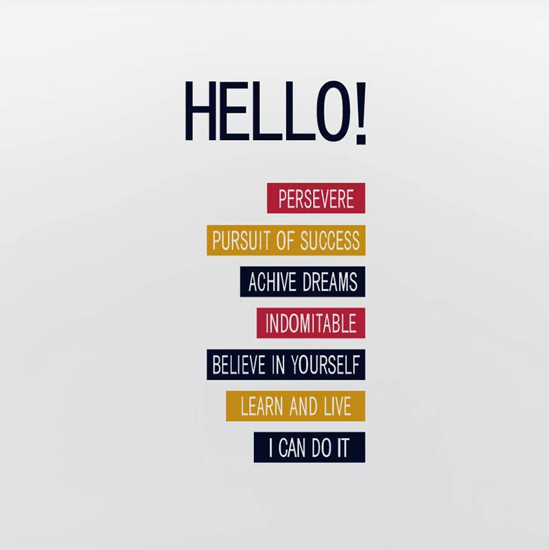 Положительные наклейки на стену Hello Wall Stickers семейные цитаты Office стену|Наклейки